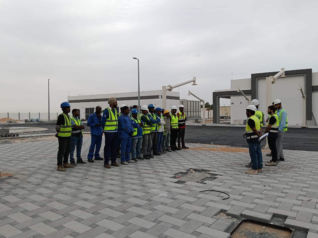 Score Construct morning briefing at site