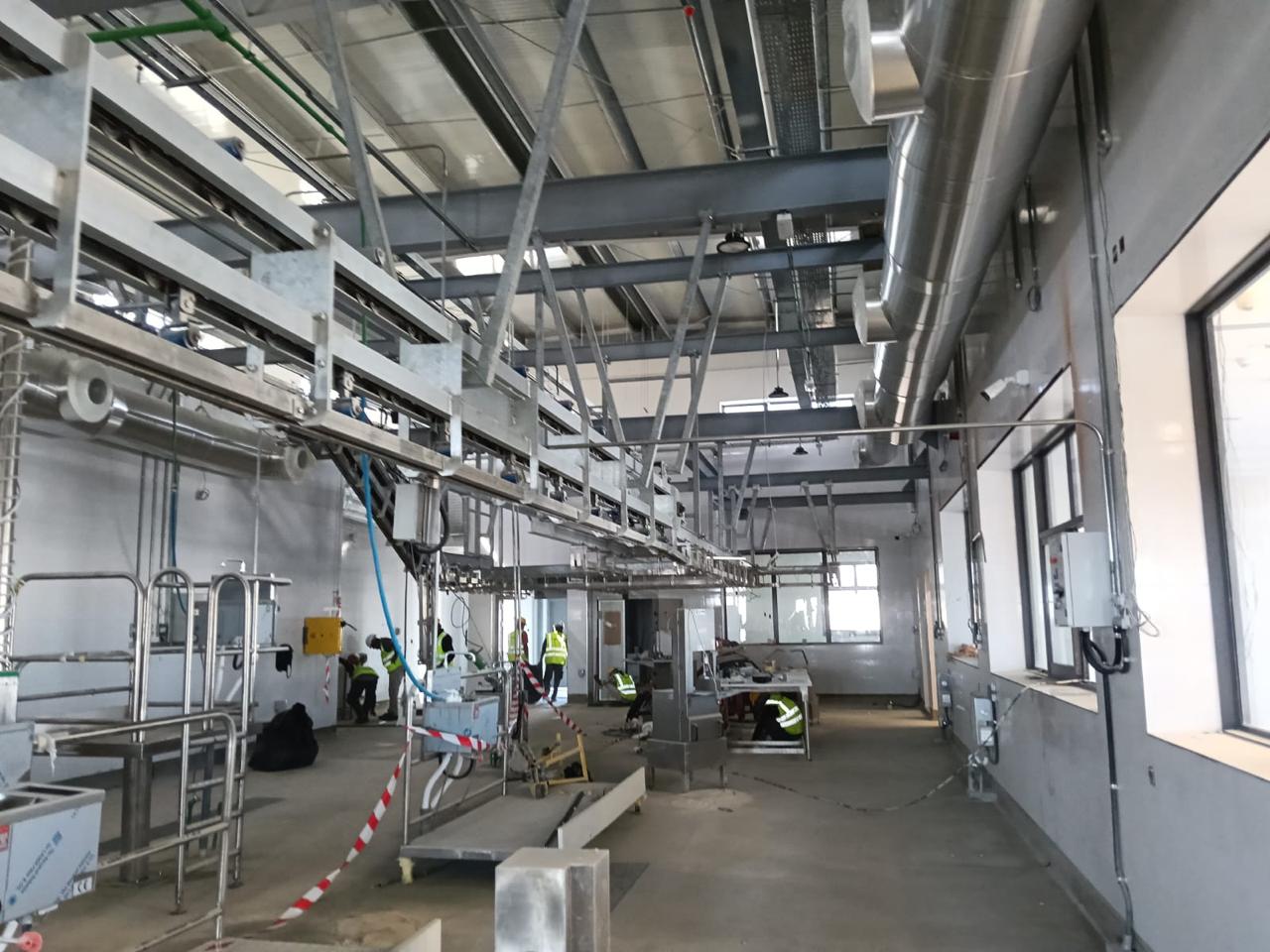 Score Construct interior mechanical fit-out area